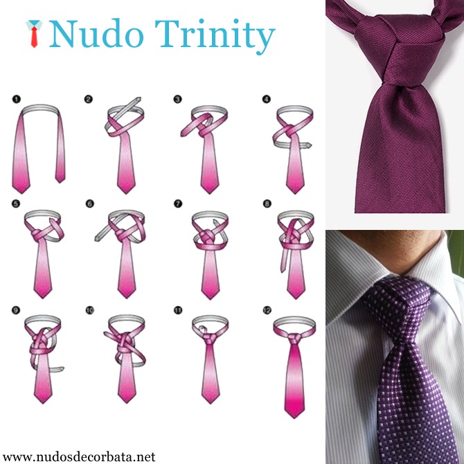 como hacer el nudo de corbata Trinity